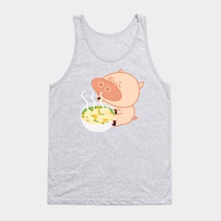 Funny Pig and Chinese Pork Wonton Soup Tank Top